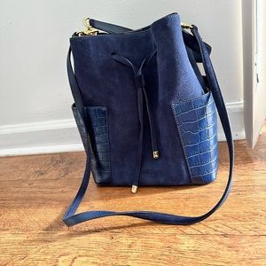 Ralph Lauren Suede Debby Drawstring Bag